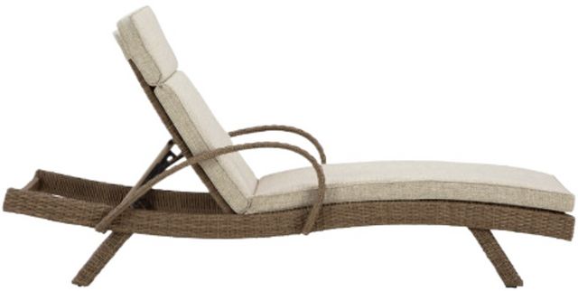 Chaise longue d'extérieur avec coussin Beachcroft de Signature Design by Ashley® - Beige-2