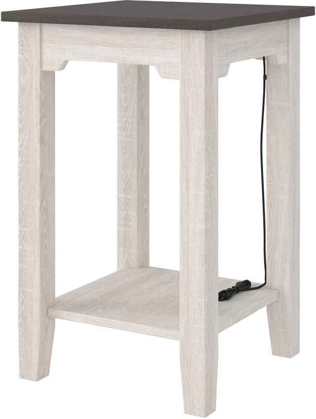 Signature Design by Ashley® Dorrinson Gray Chairside End Table with Antique White Base-0