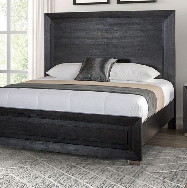 Furniture of America® Ashbourne 4-Piece Black Queen Bedroom Set-1