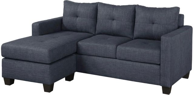 Mazin Furniture Phelps 2-Piece Dark Gray Reversible Sofa Chaise Sectional-1