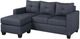 Mazin Furniture Phelps 2-Piece Dark Gray Reversible Sofa Chaise Sectional-1
