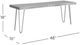 Jofran Inc. Nature's Edge Slate 48" Bench-2