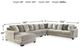 Benchcraft® Ardsley 5-Piece Pewter Left-Arm Facing Sectional and Chaise-1