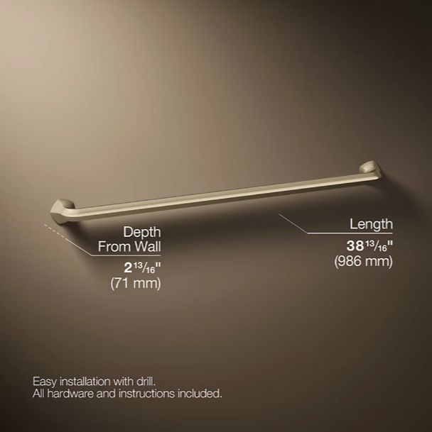 KOHLER® Occasion® Vibrant Brushed Bronze 36" Grab Bar-2