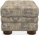 La-Z-Boy® Pembroke Aurora Ottoman with Brass Nailhead Trim-1