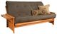 Kodiak Furniture Phoenix Suede Gray/Butternut Queen Futon with Mattress-0
