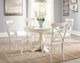 Riverside Furniture Aberdeen Weathered Worn White 18" Leaf Round Dining Table-4