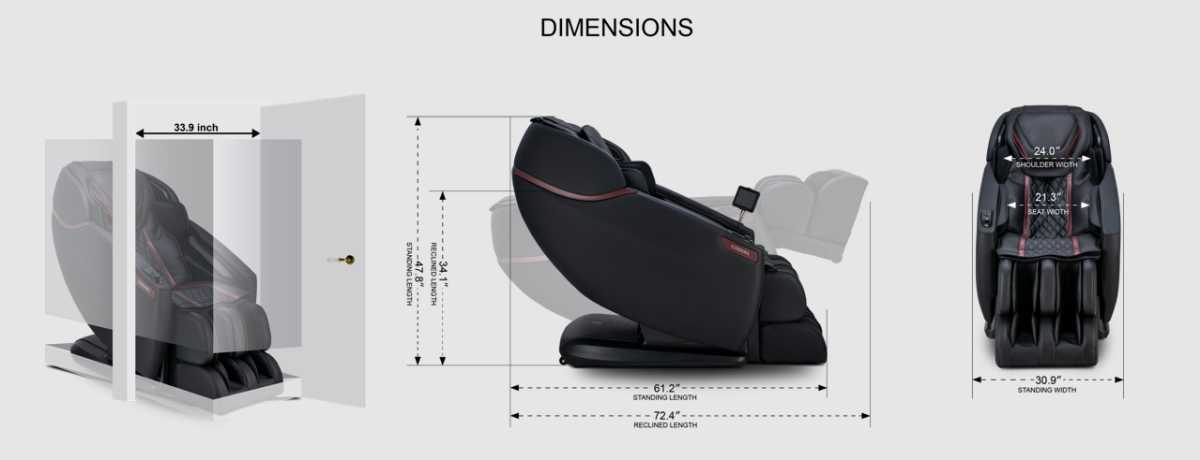 Cozzia® Zen™ 2 Black Power Massage Chair with Zero Gravity | Pieratt's