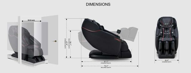 Cozzia® Zen™ 2 Black Power Massage Chair with Zero Gravity | Big