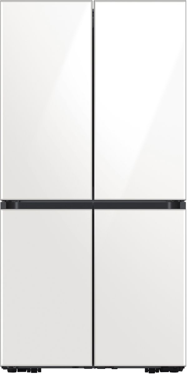 Samsung Bespoke 29.0 Cu. Ft. White Glass French Door Refrigerator-0