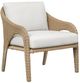 Uttermost® Kavali Honey/Oyster White Wicker Indoor-Outdoor Lounge Chair with Cushion-0