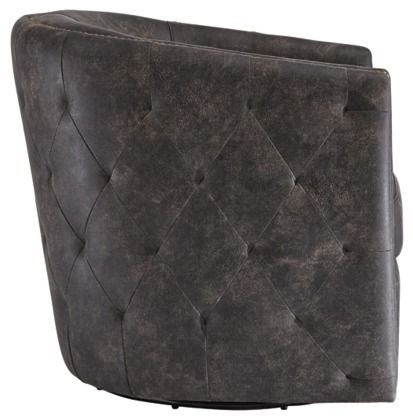 Signature Design by Ashley® Brentlow Distressed Black Swivel Chair-1
