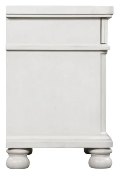 Signature Design by Ashley® Rowlenstown Antique White 3-Drawer Nightstand-4
