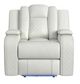 Elements International Carlo Pebble Oyster Power Recliner with Power Headrest-3