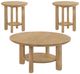 Coaster® Ottowa 3-Piece Washed Oak Coffee Table Set-0
