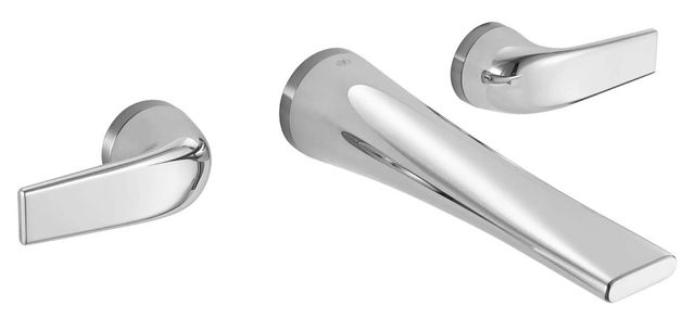 DXV Modulus Polished Chrome 2-Handle Wall Mount Widespread Bathroom Faucet with Lever Handles-0