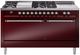 Ilve® Nostalgie II Series 60" Burgundy Pro Style Dual Fuel Range-0
