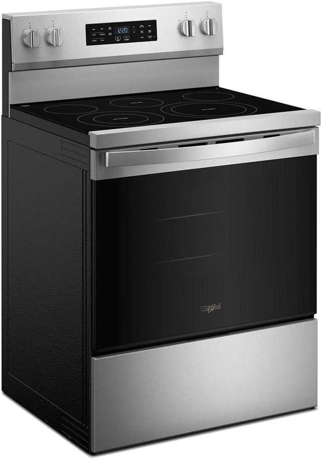 Whirlpool® 30" Fingerprint Resistant Stainless Steel Freestanding Glass-Top Electric Range with Air Cooking Technology-2