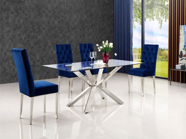 Meridian Furniture Juno Chrome Dining Table-1