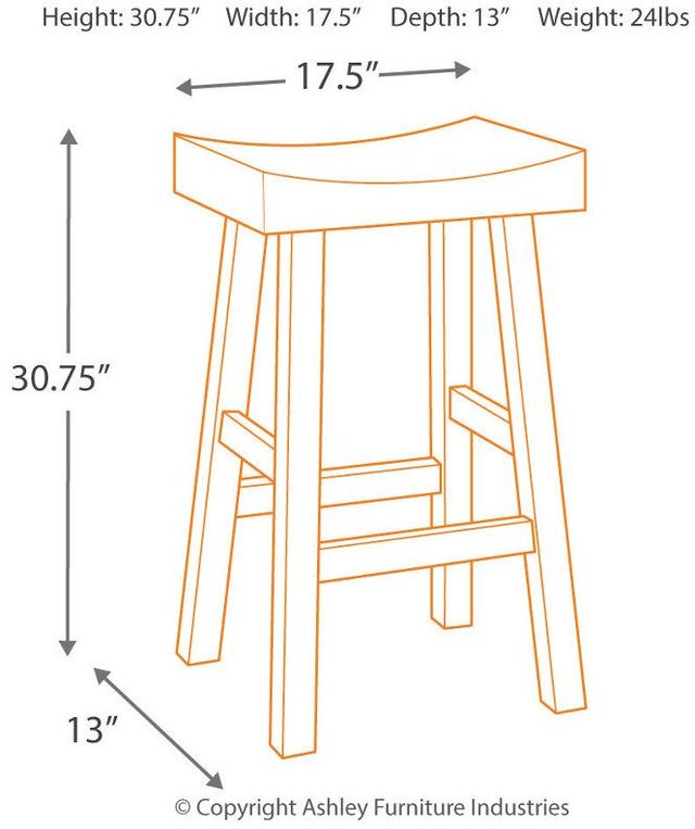 Signature Design by Ashley® Glosco Medium Brown Bar Stool-3