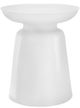 Monarch Specialties Inc. White Textured Iron Bell Pedestal Drum Table-0