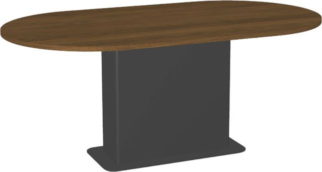 Amisco Customizable Lucarelli 72" Racetrack Dining Table with 1" Walnut Veneer Top-0