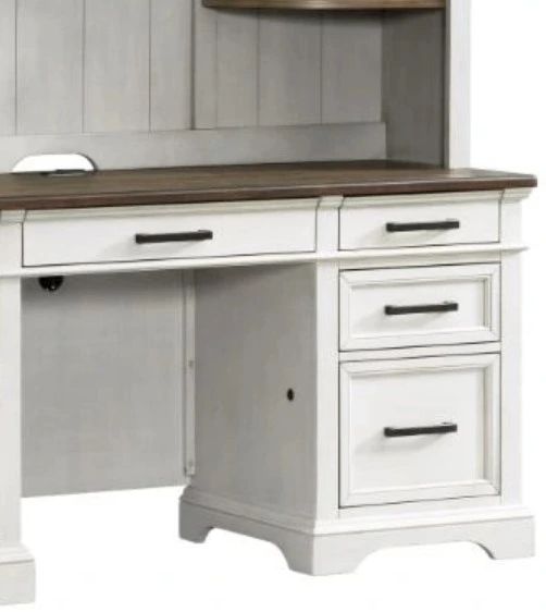 Intercon Drake 2-Piece French Oak/Rustic Gray Credenza Hutch-2