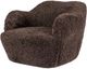 Four Hands Julius Cocoa Shearling Swivel Chair-0