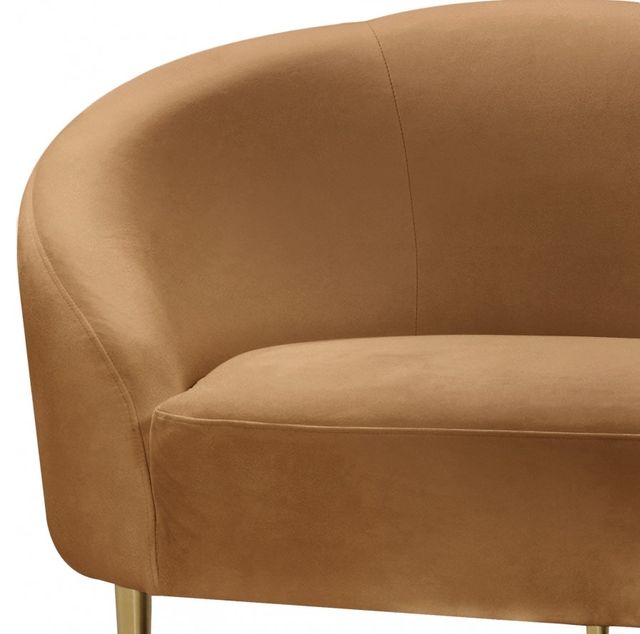 Meridian Furniture Ritz Saddle Velvet Loveseat-2