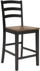 Signature Design by Ashley® Wildenauer 5-Piece Black/Brown Counter Height Dining Set-5