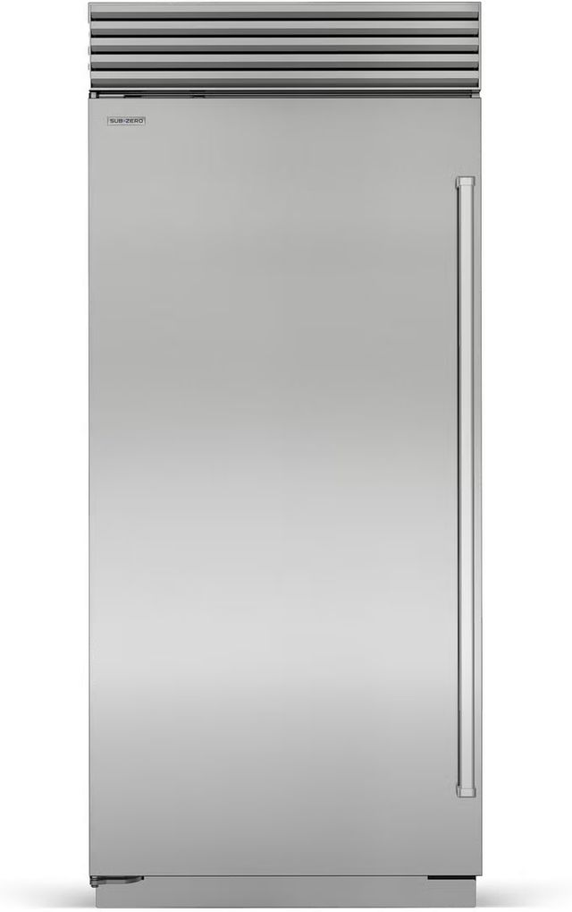 Sub-Zero® Classic Series 36" 22.8 Cu. Ft. Stainless Steel Left Hinge Column Refrigerator with Internal Water Dispenser-0