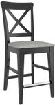 Canadel® Gourmet Peppercorn Washed Upholstered Fixed Stool-0