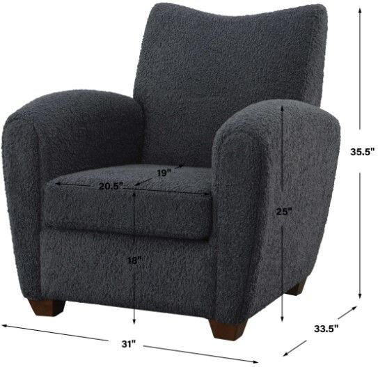 Uttermost® Teddy Slate Accent Chair-2