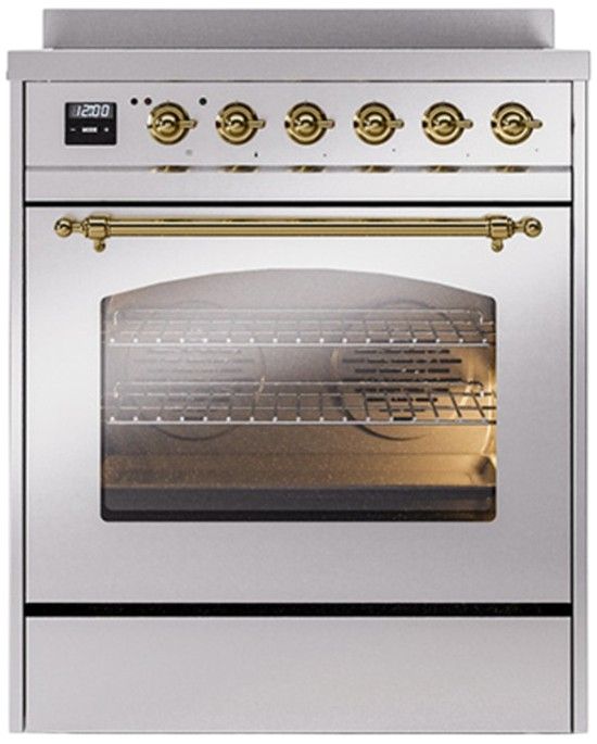 Ilve® Nostalgie II Series 30" Stainless Steel Pro Style Induction Range-3