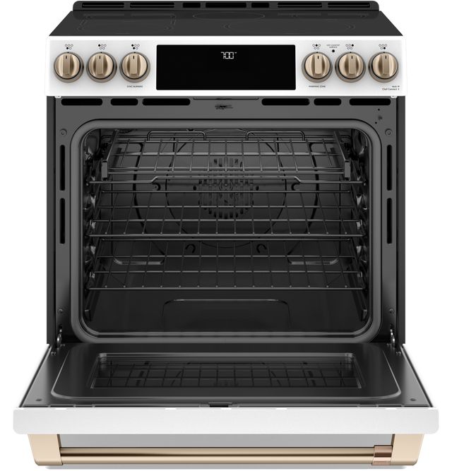 Café™ 30" Matte White Slide In Electric Range-1