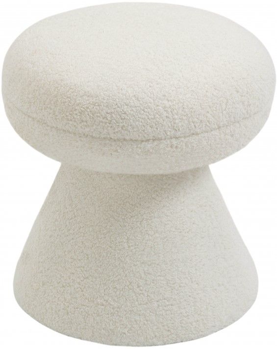 Meridian Furniture Drum Cream Ottoman-0