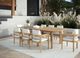 New Classic® Home Furnishings Wesley White Acacia/Fabric Outdoor Patio Side Chair-1