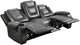 Homelegance® Briscoe Dark Gray/Light Gray Manual Double Reclining Sofa with Center Drop-Down Cup Holders-3