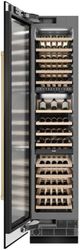 ZLINE Autograph Edition 18" 9.0 Cu. Ft. Triple Zone 68 Bottle Left Hinge Column Wine Cooler in Black Stainless Steel with Champagne Bronze Accents-1