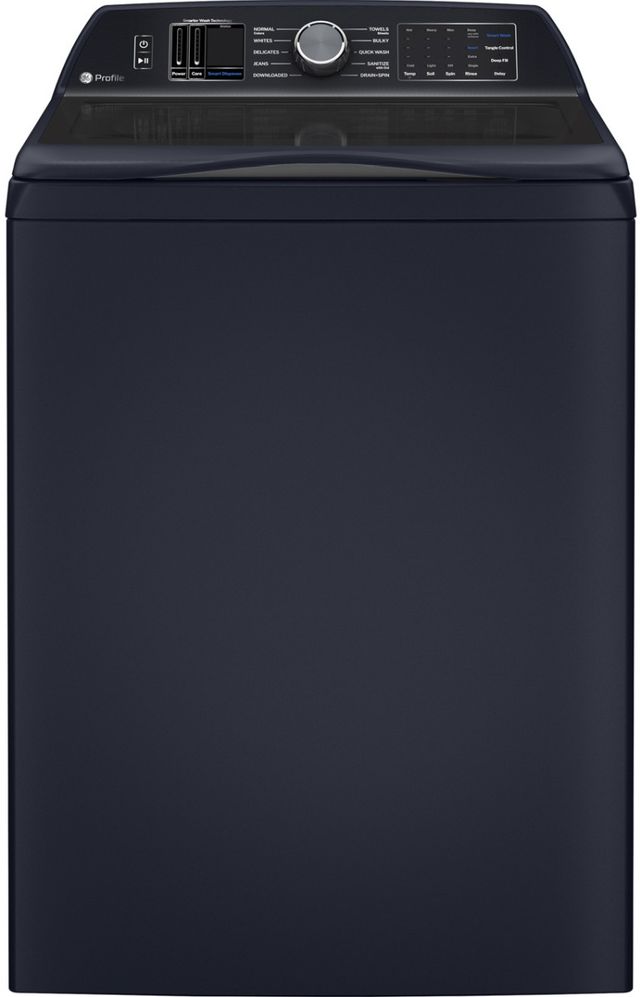 GE® Profile™ Sapphire Blue Agitator Top Load Washer and Electric Dryer Laundry Pair-1