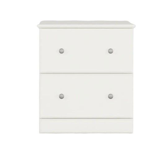 Perdue Woodworks Essential White 2-Drawer Nightstand-1