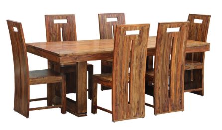 Jaipur Furniture Cinnamon Amber Brown Dining Table-1