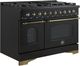 FORNO® Antico Series Alta Qualita 48" Black Pro Style Gas Range-1