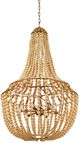 Currey & Company Penelope Antique Brass/Beige Chandelier-2