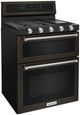 KitchenAid® 30" Black Stainless Steel Pro Style Gas Range-1