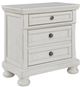 Signature Design by Ashley® Robbinsdale 5-Piece Antique White Queen Panel Bed Set-5