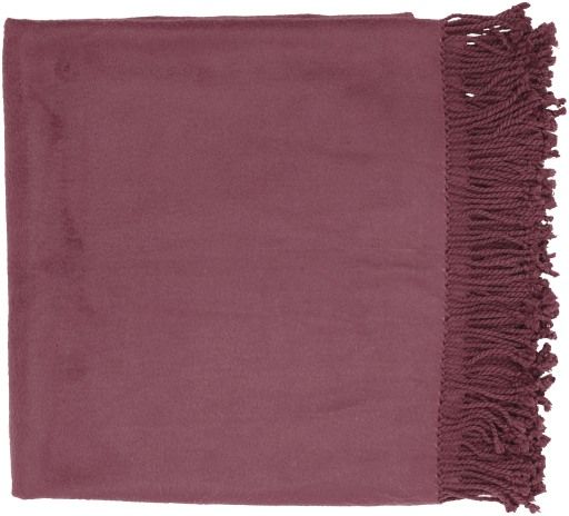 Surya Tian Tian Bright Purple 50"x67" Throw Blanket-0