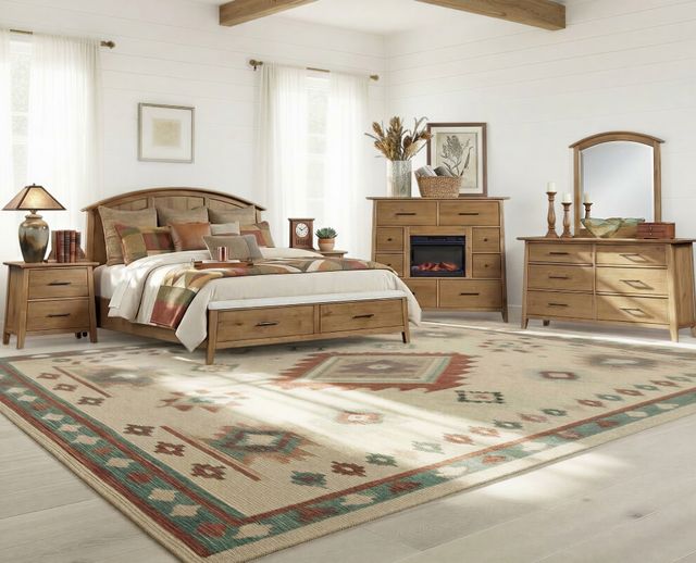 Intercon Jackson Lingdian Charcoal Gray Upholstered Panel Bed-1