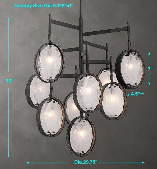 Uttermost® Maxin Dark Bronze 9-Light Chandelier-3
