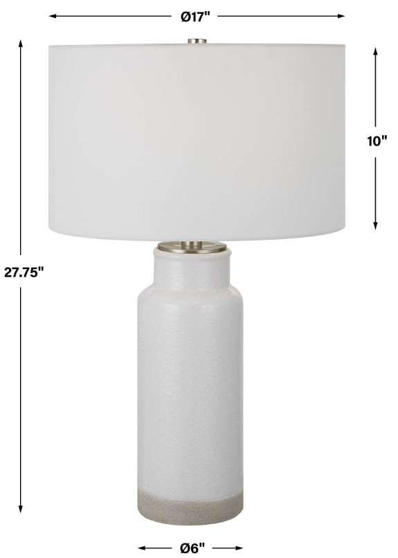 Uttermost® Albany White Table Lamp-2